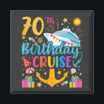 70th Birthday Cruise B-Day Party Square Magnet<br><div class="desc">70th Birthday Cruise B-Day Party Funny design Gift Classic Square Magnet Classic Collection.</div>