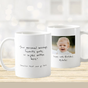 70th Birthday custom photo and message Coffee Mug