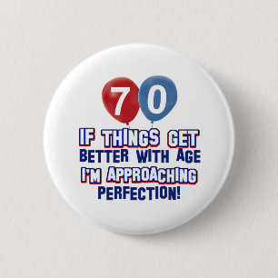 70th birthday designs 2 inch round button
