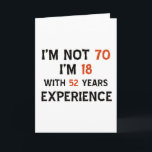 70th birthday designs card<br><div class="desc">cool 70 years old birthday designs</div>