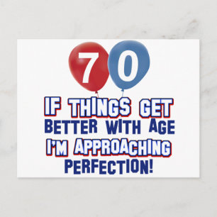 70th birthday designs postcard