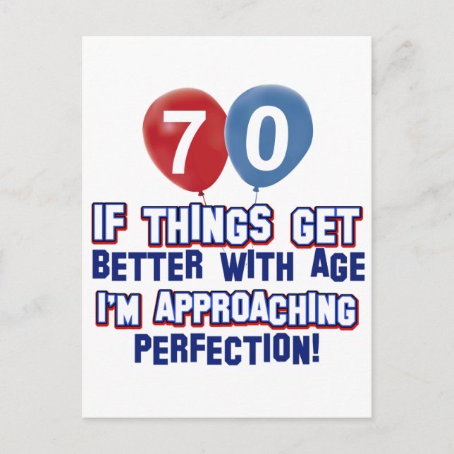 70th birthday designs postcard (Front)