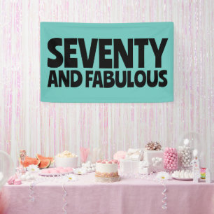 70TH BIRTHDAY FABULOUS PARTY BANNER