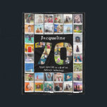 70th Birthday Family Photo Template Fleece Blanket<br><div class="desc">Make that birthday gift a very special memories keepsake with this wonderful photo blanket. Add your favourite images to create a heartfelt and touching present.</div>