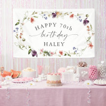 70th Birthday Feminine Wildflowers Floral