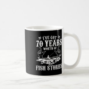 70th Birthday Fisherman T Shirt Funny B Fishing Gi Coffee Mug