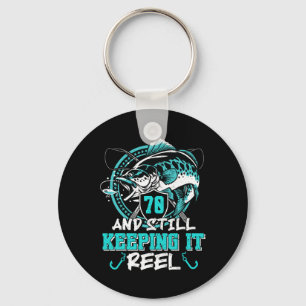 70th Birthday Fishing Funny 70 Still Keeping It Re Keychain