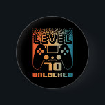 70th Birthday For Men Level 70 Unlocked Gamer 70 Y 2 Inch Round Button<br><div class="desc">70th Birthday For Men Level 70 Unlocked Gamer 70 Year Old 1</div>