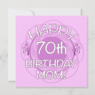 70th Birthday For Mom Card