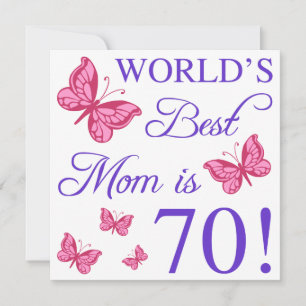 70th Birthday For Mom Card