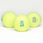 70th Birthday Funny Court Queen  Tennis Balls<br><div class="desc">Funny and cute personalized 70th birthday tennis ball with custom name and age and the saying "70 and still queen of the court" in purple and black. Colours and fonts can be edited.</div>