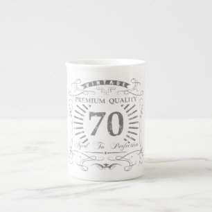 70th Birthday Gag Gift Bone China Mug