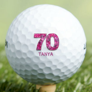 70th Birthday Gift for Best Friend – Floral Golf Balls