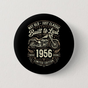 70th Birthday Gifts Men Motorcycle Motorcyclist 2 Inch Round Button
