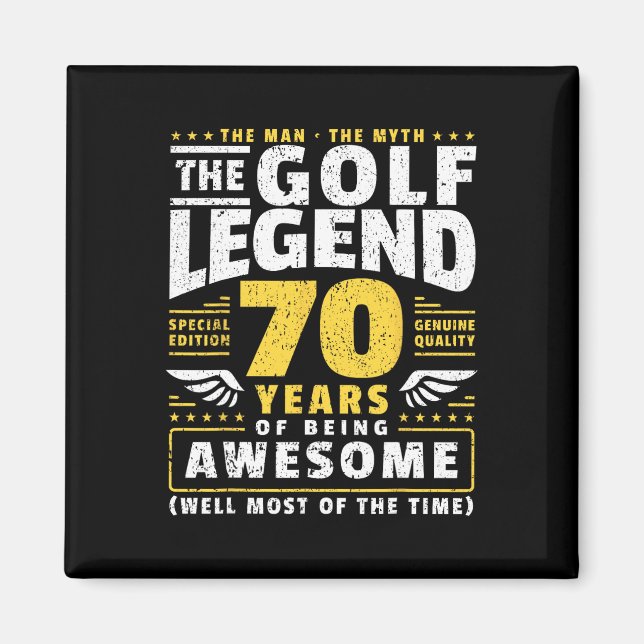 70th Birthday Golf Player 70 Years Old Golfer  Magnet (Front)