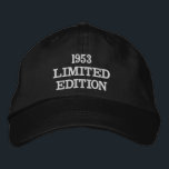 70th Birthday Golfer Limited Edition Funny  Embroidered Hat<br><div class="desc">Modern,  Limited edition baseball cap. 70th birthday,  golfer,  sport,  funny cap. You can personalize with your year.</div>