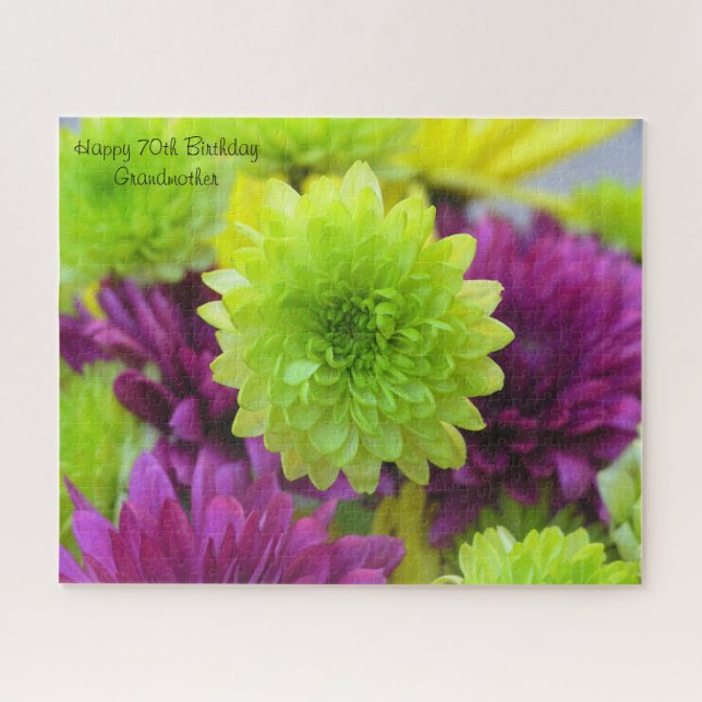 70th  Birthday Granny. Jigsaw Puzzle (Horizontal)