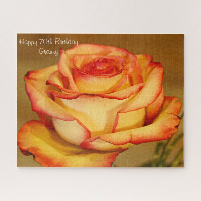 70th  Birthday Granny. Jigsaw Puzzle (Horizontal)