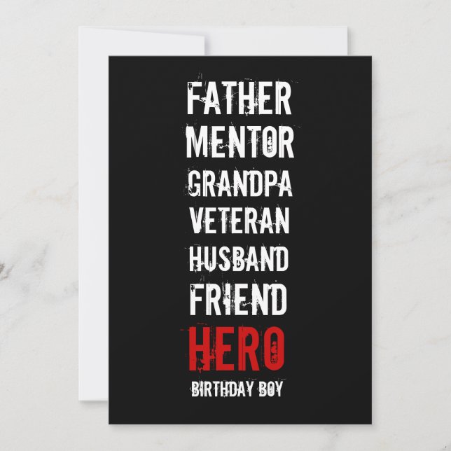 70th Birthday Hero Party Invitation (Front)