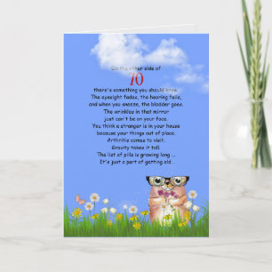 70th birthday humour on getting older card