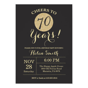 70th Birthday Invitations | Zazzle CA