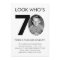 70th Birthday Invitation with Photo