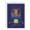 70th Birthday Invitations - Blue Monogram & Photo