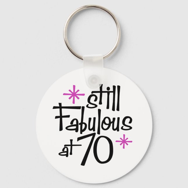 70th Birthday Keychain (Front)