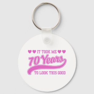 70th Birthday Keychain