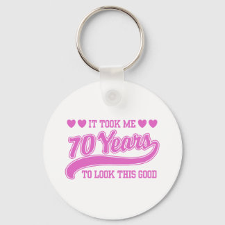70th Birthday Keychain
