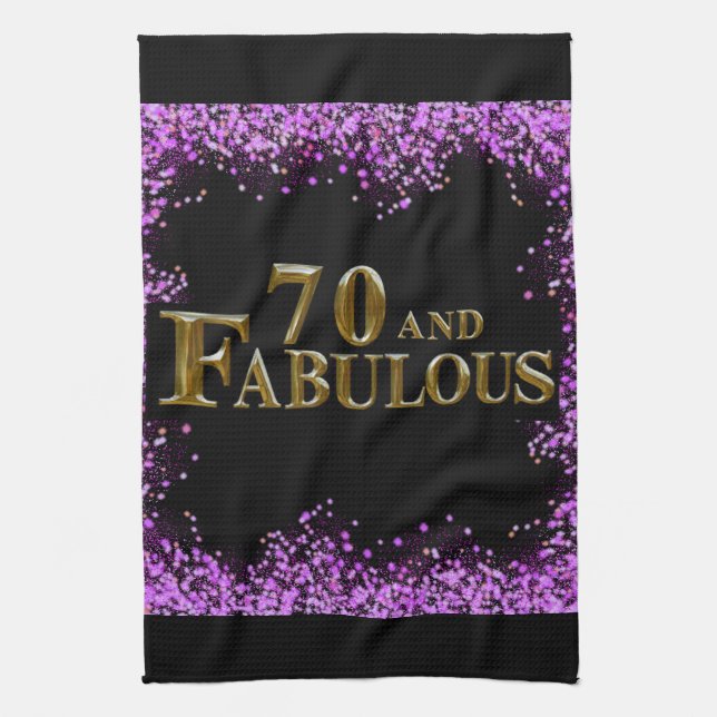 70th Birthday  Kitchen Towel (Vertical)