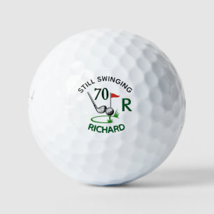 70th Birthday Men's Monogram Name Golf Balls