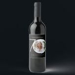 70th Birthday Minimalist Black Typography Photo<br><div class="desc">70th Birthday Minimalist Black Typography Photo Wine Label. Modern minimalist birthday invitation design, simple yet classy and elegant. This design template is customizable with your photo. Great for a black & white themed party! This is a customizable template, if you need some help customizing it simply contact the designer by...</div>