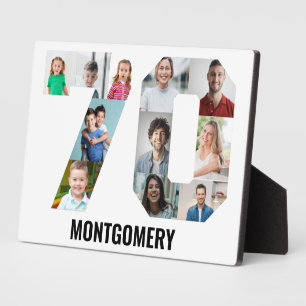 70th Birthday Number 70 Photo Collage 11 Photo Plaque