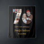 70th Birthday Number 70 Photo Collage Modern Black Tapestry<br><div class="desc">Mark seventy years of wonderful memories and adventures with this captivating 70th Birthday Number Photo Collage. This customizable template is the perfect blend of creativity and sentiment, allowing you to create a truly memorable gift for your loved one's special day. Capture the essence of incredible years in a single masterpiece...</div>