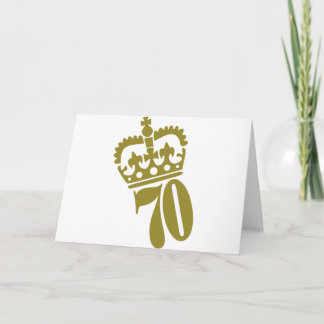 70th Birthday - Number – Seventy Card