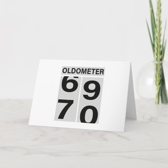 70th Birthday Oldometer Card (Front)