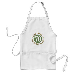 70th Birthday Over The Hill Standard Apron