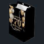 70th Birthday Party Black and Gold Balloons Medium Gift Bag<br><div class="desc">70th Birthday Party Black and Gold Balloons and Confetti Gift Bag. For further customization,  please click the "Customize it" button and use our design tool to modify this template.</div>