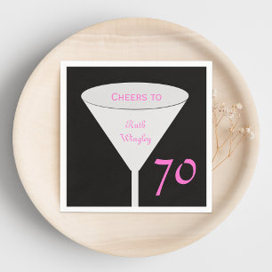 70th Birthday Party "Cheers To" Paper Napkins