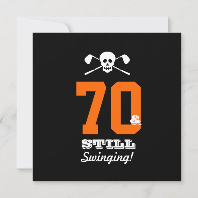70th Birthday Party Golf - Still Swinging! Invitation (Front)