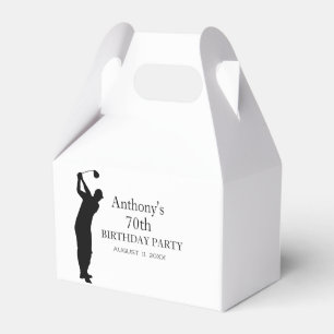 70th Birthday Party Golfer Elegant Par Seventieth Favor Box