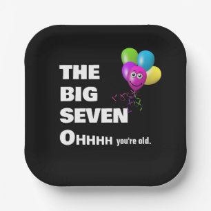 70th Birthday Party Humor Paper Plate