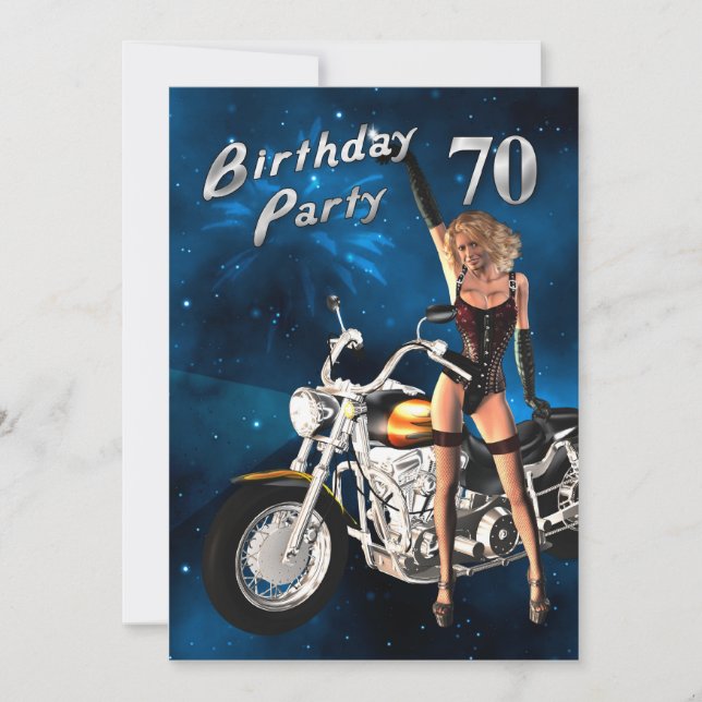 70th Birthday party Invitation (Front)