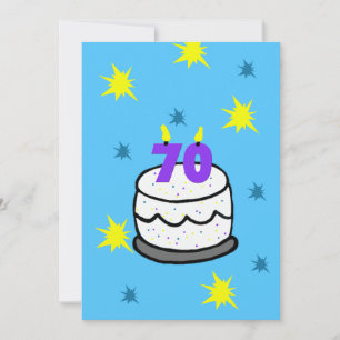70th Birthday Party Invitation  70 Candle