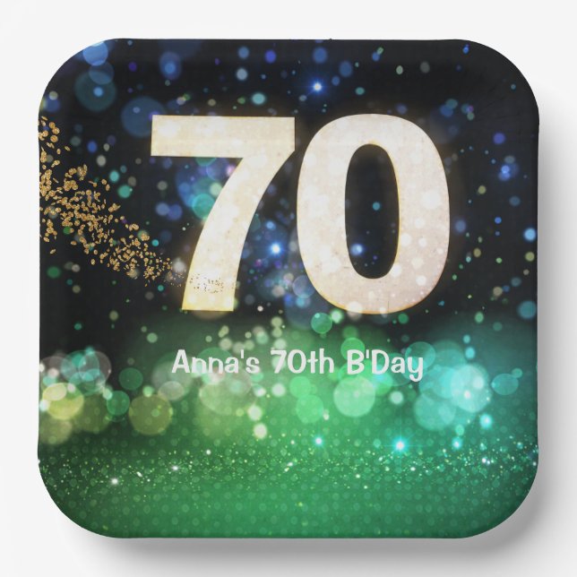 70th Birthday Party  Paper Plate (Front)