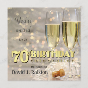 70th Birthday Party  - Personalized Invitations