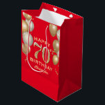 70th Birthday Party Red and Gold Balloons Medium Gift Bag<br><div class="desc">70th Birthday Party Red and Gold Balloons and Confetti Gift Bag. For further customization,  please click the "Customize it" button and use our design tool to modify this template.</div>