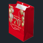 70th Birthday Party Red and Gold Balloons Medium Gift Bag<br><div class="desc">70th Birthday Party Red and Gold Balloons and Confetti Gift Bag. For further customization,  please click the "Customize it" button and use our design tool to modify this template.</div>