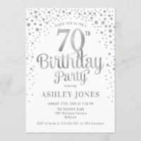 70th Birthday Party - White & Silver